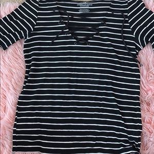 Soft Ribbed stripped top